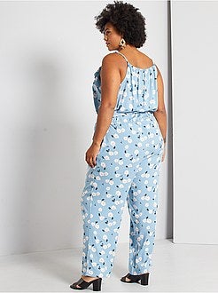 Macacão fluido com estampado 'flores' - Kiabi