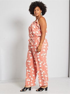 Macacão fluido com estampado 'flores' - Kiabi