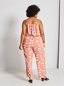 Macacão fluido com estampado 'flores' - Kiabi