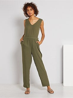 Macacão fluido com parte de trás aberta - Kiabi