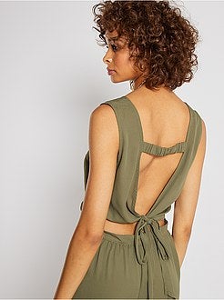 Macacão fluido com parte de trás aberta - Kiabi