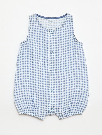 Macacão leve para dormir em gaze de algodão