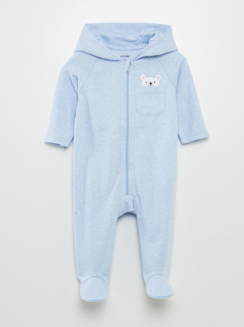 Macacão pijama 'urso' AZUL - Kiabi