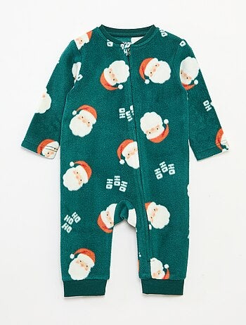 Macacão quentinho de Natal em polar com padrão integral