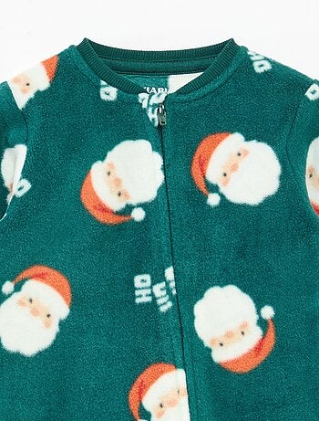 Macacão quentinho de Natal em polar com padrão integral