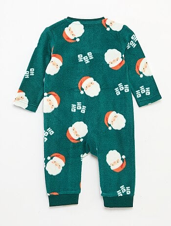 Macacão quentinho de Natal em polar com padrão integral