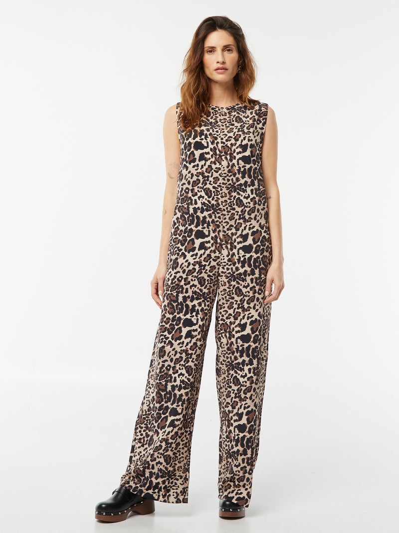 Macacão sem mangas com motivo CASTANHO - Kiabi