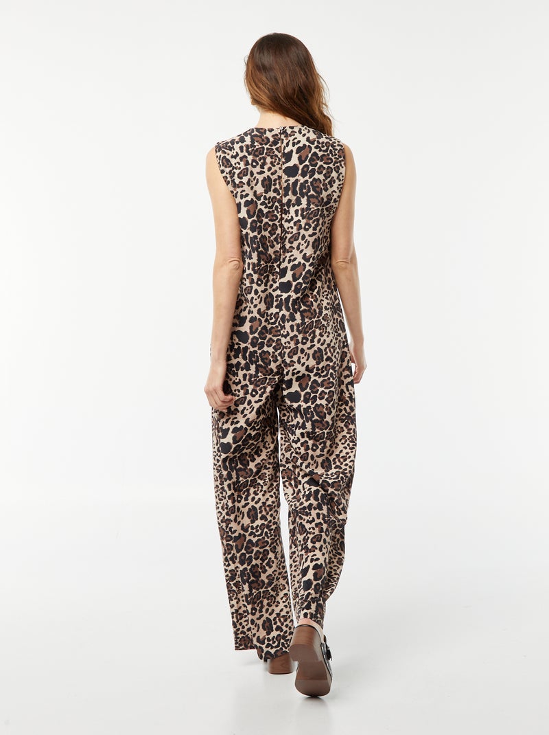 Macacão sem mangas com motivo CASTANHO - Kiabi