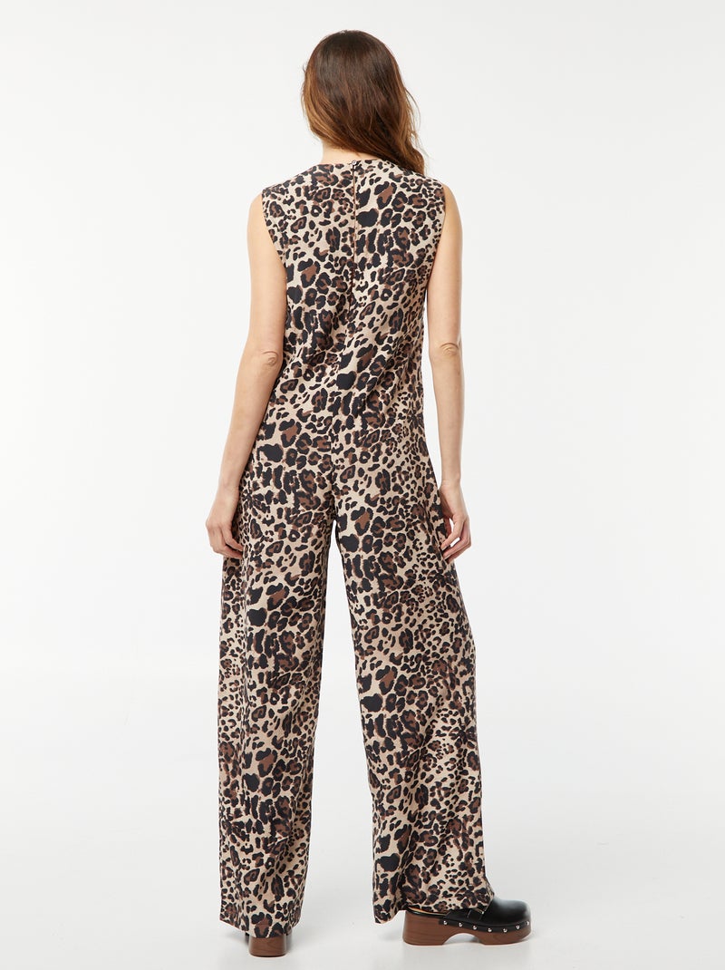 Macacão sem mangas com motivo CASTANHO - Kiabi