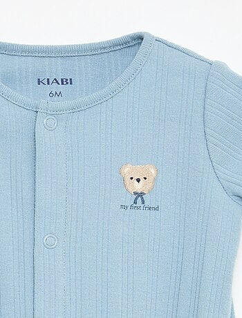 Macacão unicolor sem mangas com gola redonda