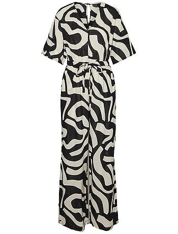 Macacão Vero Moda Magnete Preto e Cru para Mulher