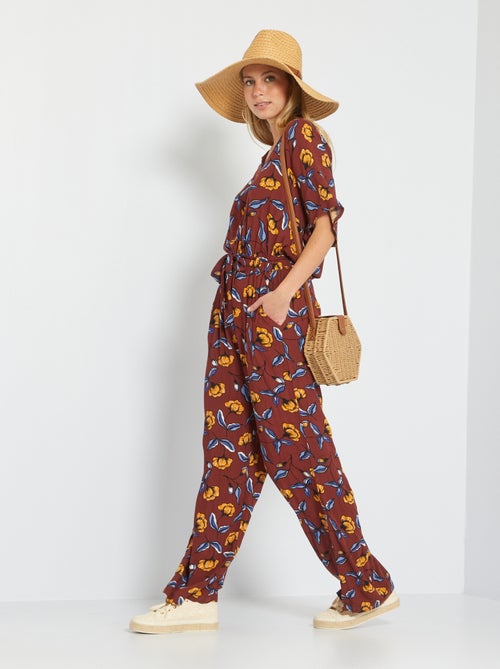 Macacão wide-leg fluido - Kiabi