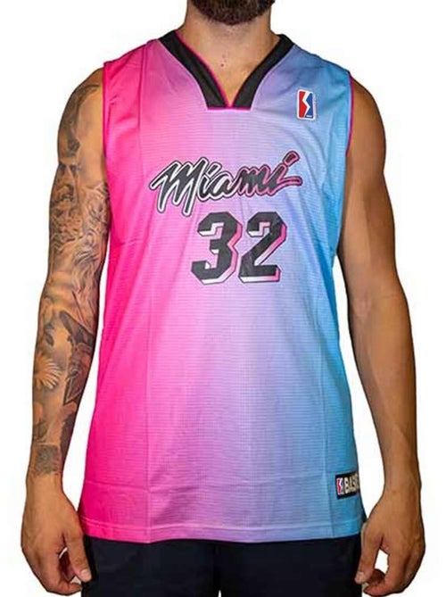 Maillot de Basquetebol Miami para Homem Rosa/Malva Sport Zone - Kiabi Maillot de Basquetebol Miami para Homem Rosa/Malva Sport Zone - Kiabi