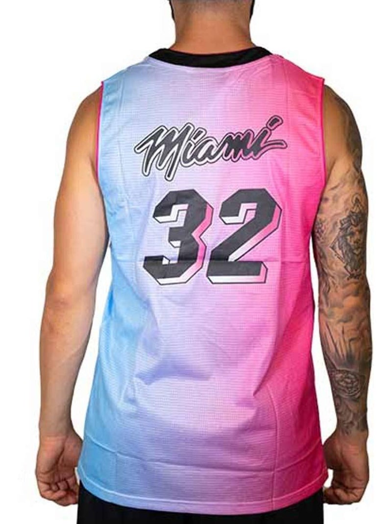 Maillot de Basquetebol Miami para Homem Rosa/Malva Sport Zone Rosa - Kiabi