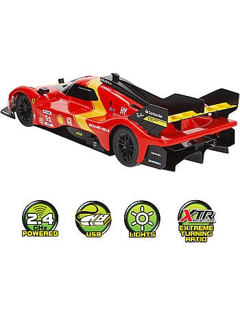 Maisto carro telecomandado ferrari 499p lmh (campeão das 24h de le mans de 2023) c/ luz 1:16
