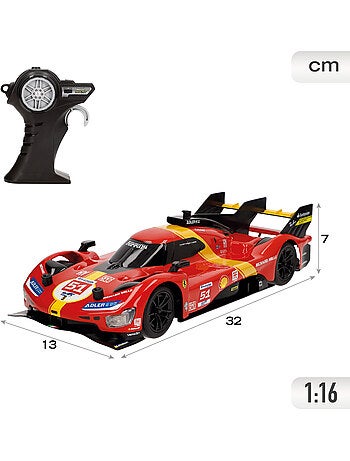 Maisto carro telecomandado ferrari 499p lmh (campeão das 24h de le mans de 2023) c/ luz 1:16