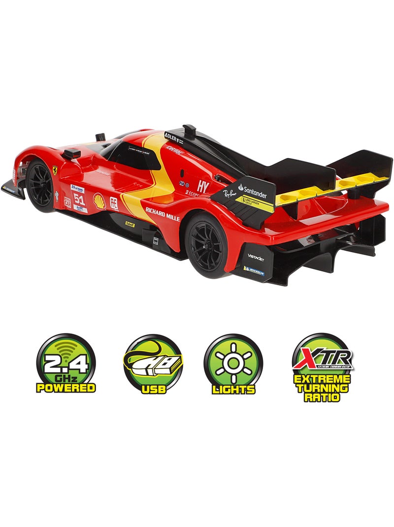 Maisto carro telecomandado ferrari 499p lmh (campeão das 24h de le mans de 2023) c/ luz 1:16 N/D - Kiabi