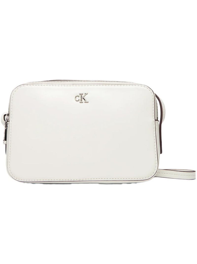 Mala a Tiracolo Branca Calvin Klein Jeans CK Camera para Mulher Branco - Kiabi