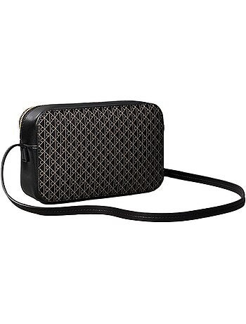 Mala a Tiracolo Calvin Klein Jeans Emblem AOP Alongada Preta para Mulher