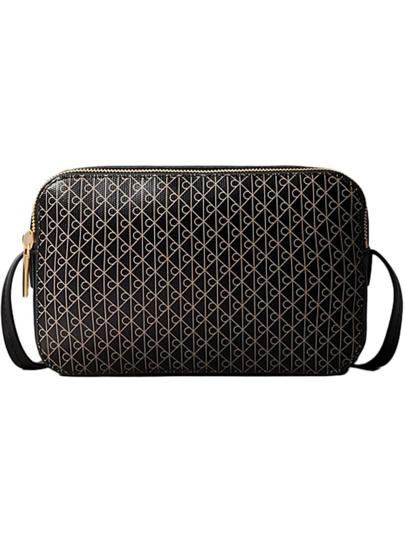 Mala a Tiracolo Calvin Klein Jeans Emblem AOP Alongada Preta para Mulher Preto - Kiabi