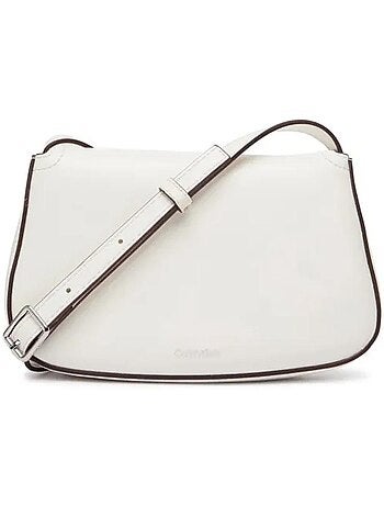 Mala tiracolo preta calvin klein jeans ck flap para mulher