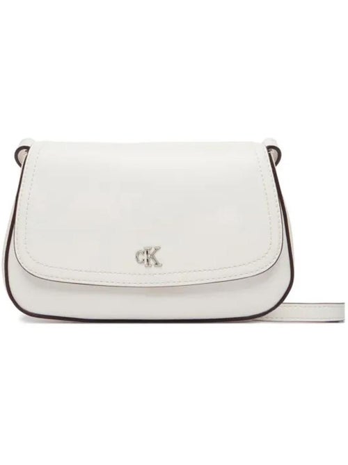 Mala a tiracolo castanha calvin klein jeans flap camera para mulher - Kiabi