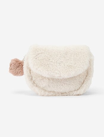 Mala a tiracolo de malha peluda
