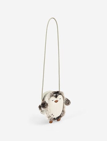 Mala a tiracolo em forma de pinguim
