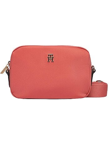 Mala a tiracolo rosa para mulher tommy hilfiger popette camera