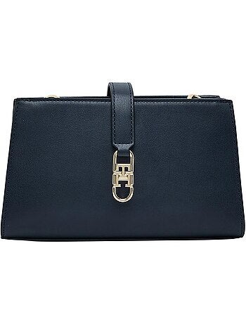 Mala a tiracolo tommy hilfiger libre chain azul marinho para mulher