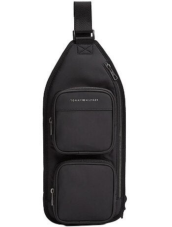 Mala a tiracolo tommy hilfiger repreve preta para homem