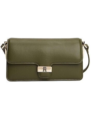 Mala a tiracolo verde para mulher tommy hilfiger heritage
