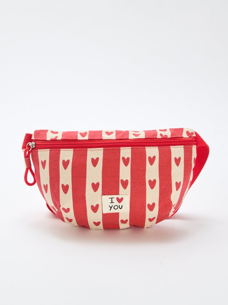 Mala de Cintura com estampado de corações 'Agathe Sorlet x Kiabi' - Dia dos Namorados Branco - Kiabi