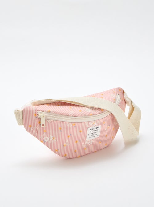 Mala de cintura com estampado floral integral em algodão - Kiabi