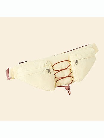 Mala de cintura desportiva (ekstract) com bolsos exteriores e interiores 15x40 cm