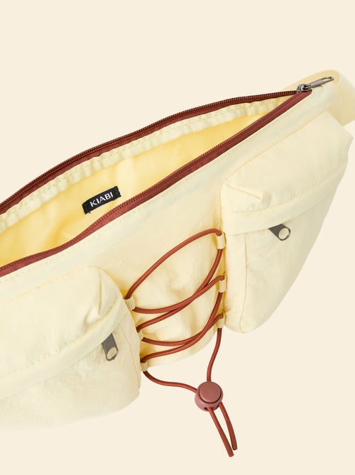 Mala de cintura desportiva (ekstract) com bolsos exteriores e interiores 15x40 cm - Kiabi Mala de cintura desportiva (ekstract) com bolsos exteriores e interiores 15x40 cm - Kiabi