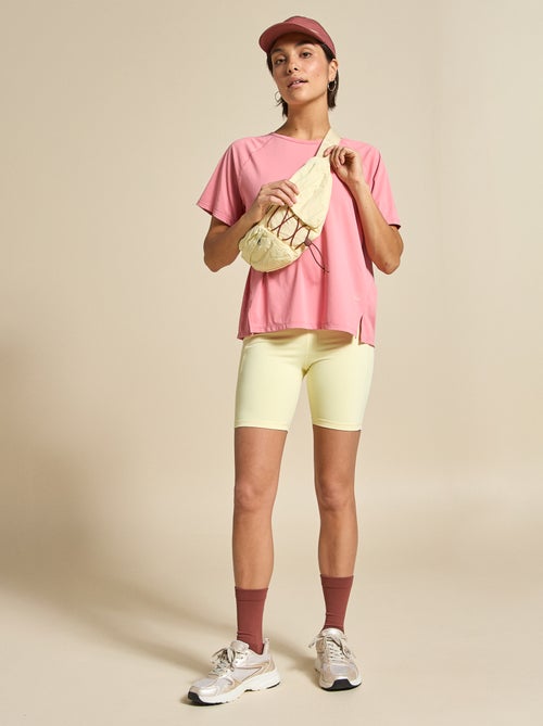 Mala de cintura desportiva (ekstract) com bolsos exteriores e interiores 15x40 cm - Kiabi Mala de cintura desportiva (ekstract) com bolsos exteriores e interiores 15x40 cm - Kiabi