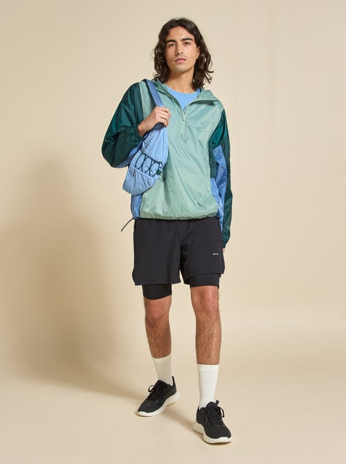 Mala de cintura desportiva (ekstract) com bolsos exteriores e interiores 15x40 cm - Kiabi