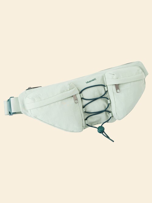 Mala de cintura desportiva (ekstract) com bolsos exteriores e interiores 15x40 cm - Kiabi Mala de cintura desportiva (ekstract) com bolsos exteriores e interiores 15x40 cm - Kiabi