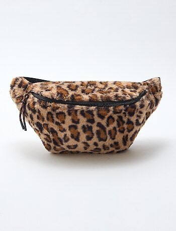 Mala de cintura leopardo imitação pele
