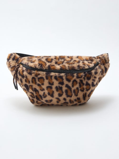 Mala de cintura leopardo imitação pele - Kiabi