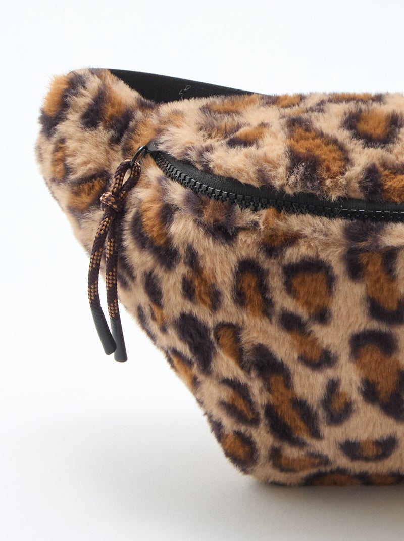 Mala de cintura leopardo imitação pele Bege - Kiabi