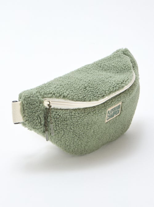 Mala de cintura lisa efeito borreguito 27x15 cm - Kiabi