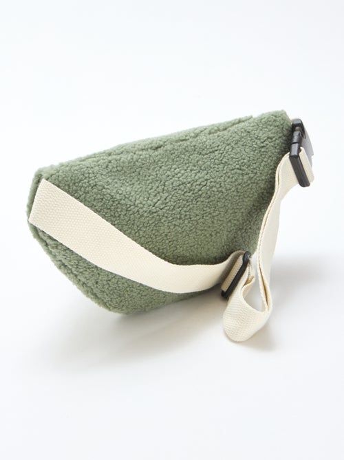 Mala de cintura lisa efeito borreguito 27x15 cm - Kiabi