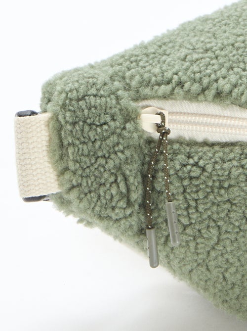 Mala de cintura lisa efeito borreguito 27x15 cm - Kiabi