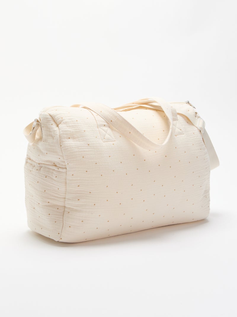 Mala de maternidade com bolsos exteriores e interiores Bege - Kiabi