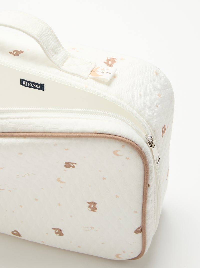 Mala de maternidade com efeito acolchoado Branco - Kiabi