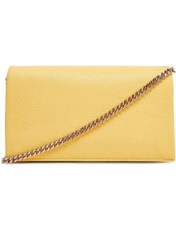 Mala de ombro amarela tommy hilfiger th her flap para mulher