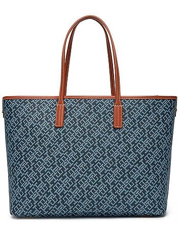Mala de Ombro Azul Tommy Hilfiger TH Monoplay para Mulher