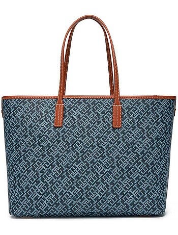 Mala de ombro azul tommy hilfiger th monoplay para mulher
